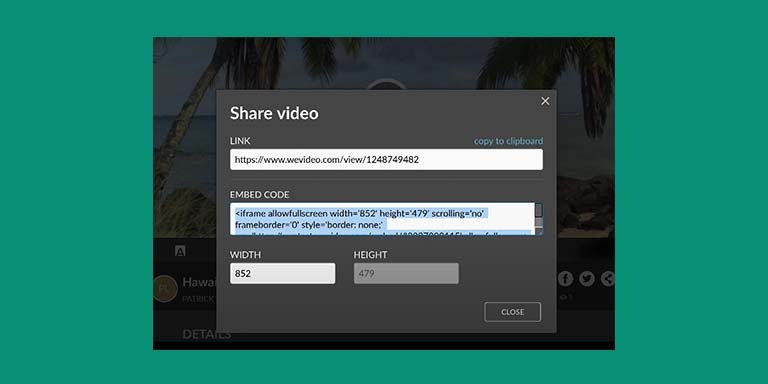 wevideo-sharing-options